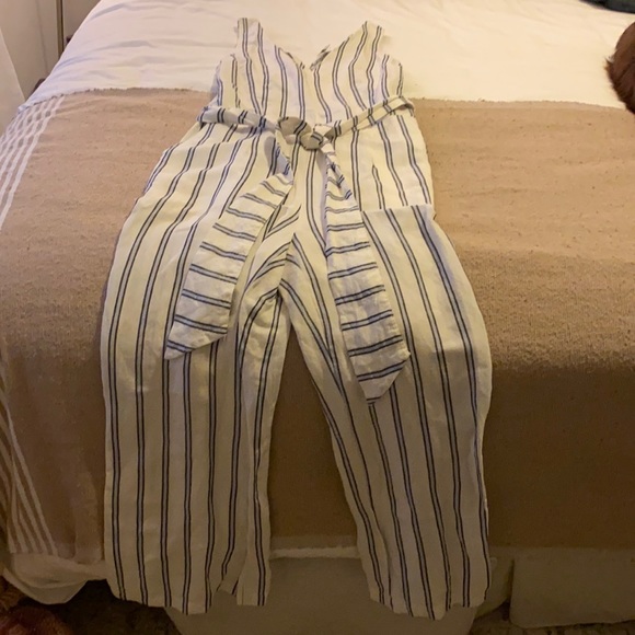 Striped Pants Romper - Picture 2 of 3